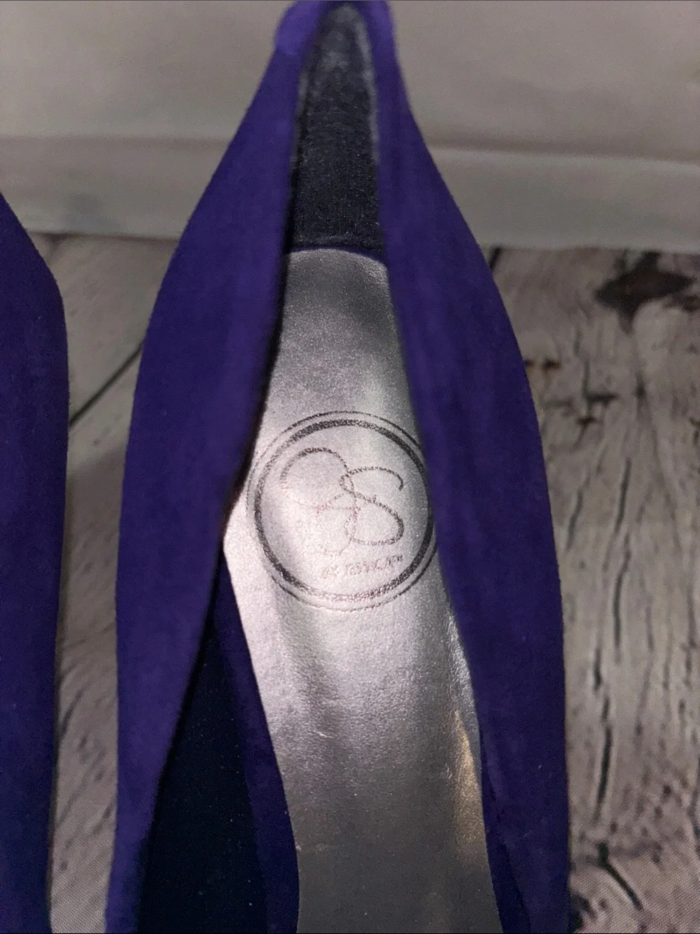 Jessica Simpson Purple Suede Round Toe Pumps